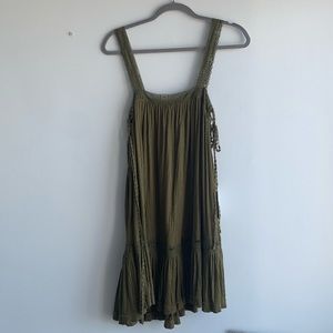 Free people green flowy tunic/dress